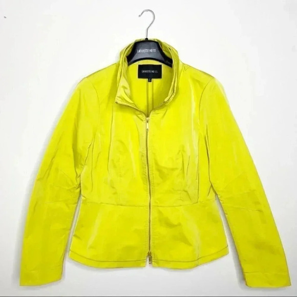 Lafayette 148 New York Zip Jacket Reva Sugarcane Polyester Jacket Blazer Size 6 - Picture 2 of 7